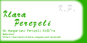 klara perczeli business card